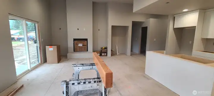 Open concept living room & kitchen