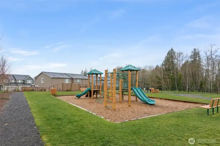 Community playground just a short walk from the house.