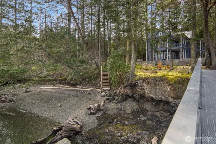 Launch your paddle board or kayak from your own private beach.
