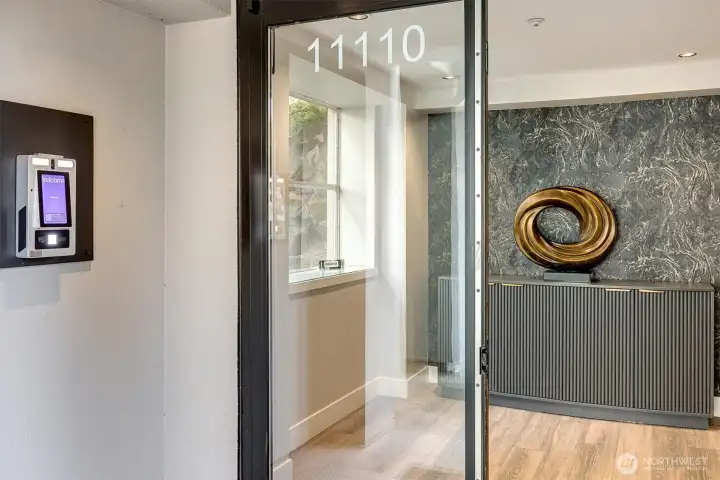 Main entrance with secured access.