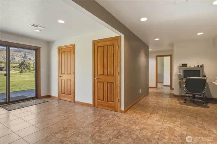 Finished basement rec room