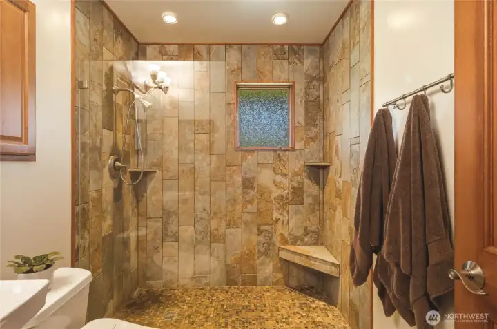 Finished basement shower