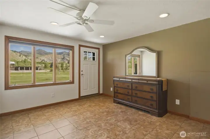 Finished basement guest bedroom