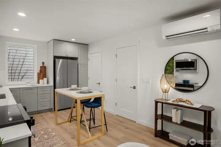 The main living level offers a plethora of storage options