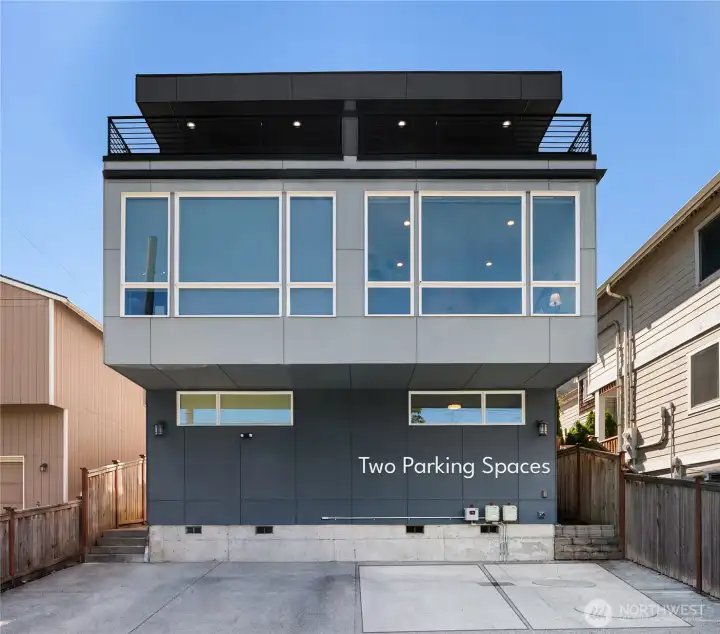 The home comes with two dedicated parking spaces. Rare for townhome living.