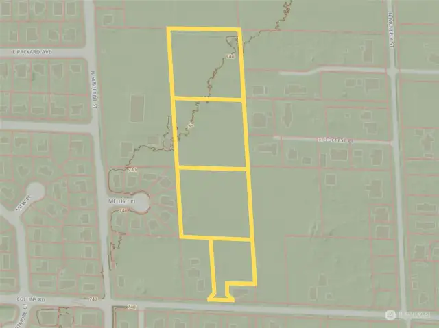 Topographical Map -- This property is very level with fewer than 4 ft of elevation change throughout the property.