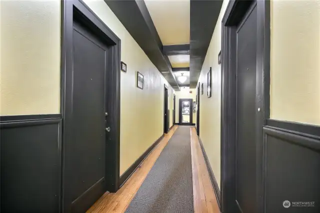 Hallway to unit