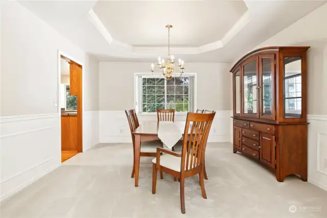 Formal dining room with easy access to the kitchen
