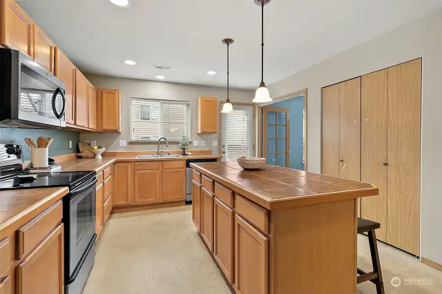 Pantry Space Behind the Double Doors.