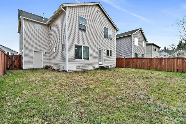 Large Fenced Backyard