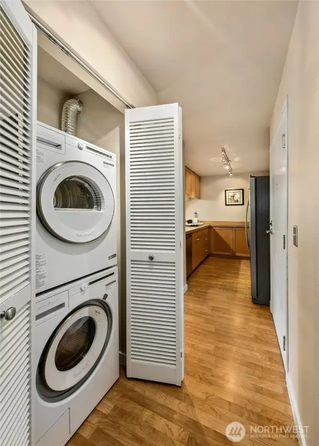 Newish vented Asko washer and dryer set.