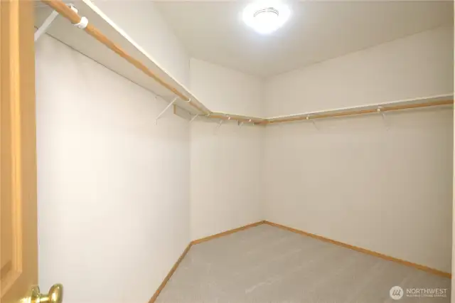 Big closet in the primary bedroom.