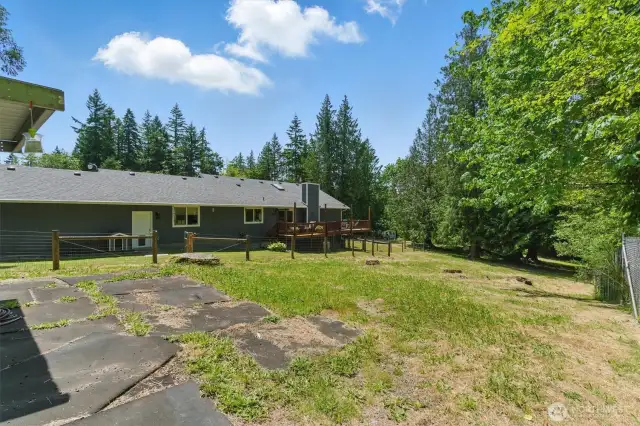 Large backyard