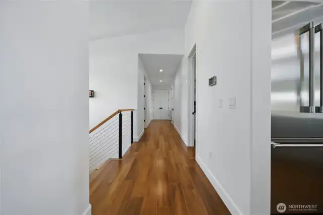Hallway to bd rms, laundry, pantry.