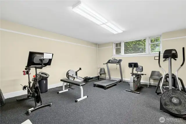 Fitness Center includes a Peloton with subscription.