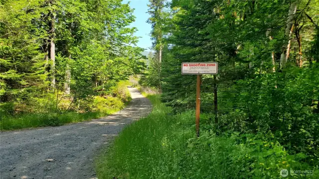 Gravel Rd for hiking or exlporing, just off Elk Dr. a block from parcel.