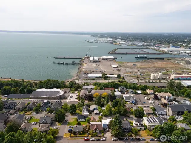 Right in between downtown Bellingham and Fairhaven!