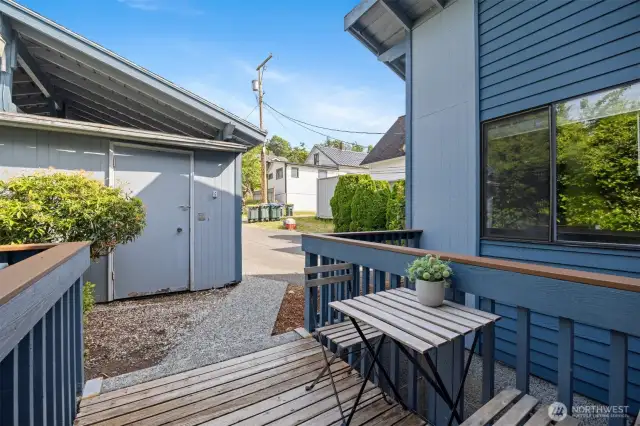 And carport comes with two separate lockable storage units