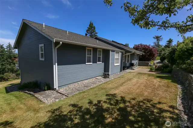 Front and side yard