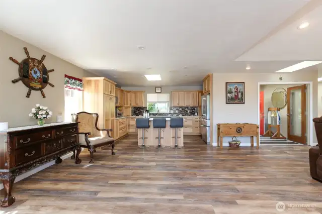 Entry with french doors and coat closet