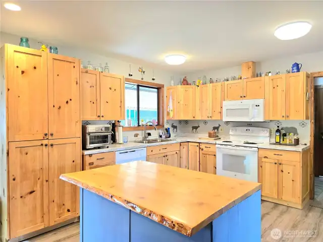 Custom Kitchen with newer appliances.