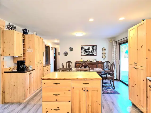 Great kitchen to be in, allows you to see into the dining as well as the living room. You're in the middle of the action.