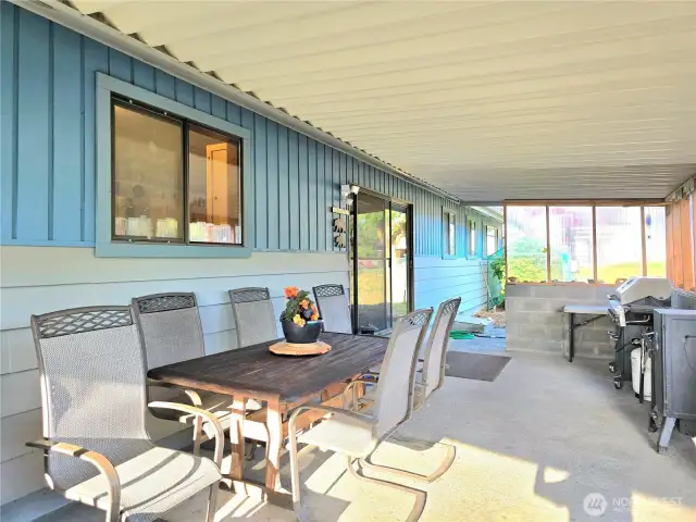 Covered Patio great for Relaxing place to be while enjoying your view.