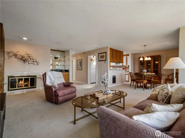 A woodburning fireplace gives you the ambiance that is craved in the NW on cold fall evenings or winter nights.