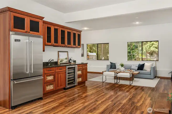 A view of the spacious and functional Family room.