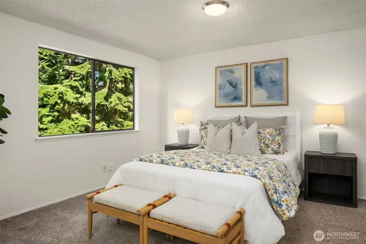 The 2nd bedroom with western views.