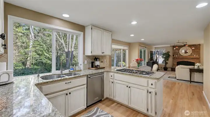 Soak in peaceful backyard views while staying connected to the main living spaces.