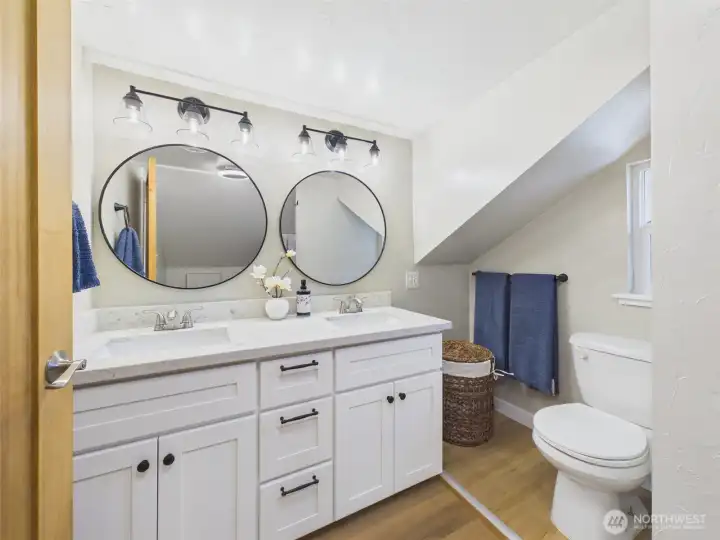 Full upstairs both with two sinks