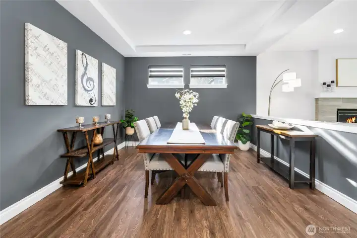 Open concept dining room.