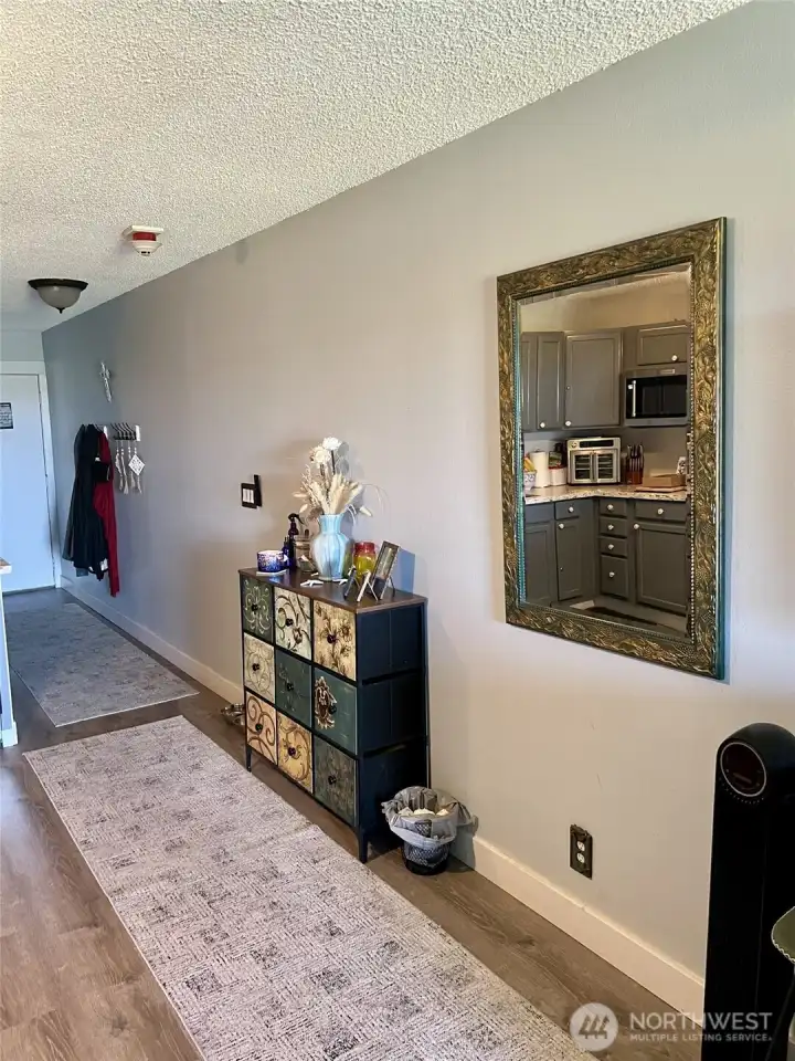 Livingroom and entry hallway