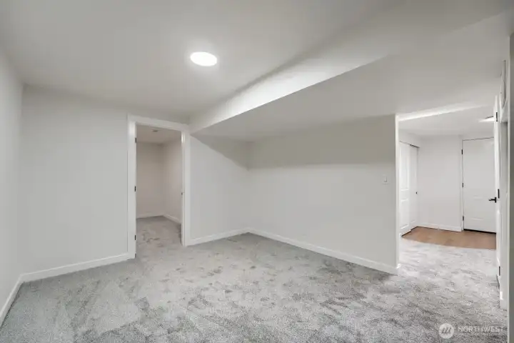 Bonus room off of family room - great for home office or media room