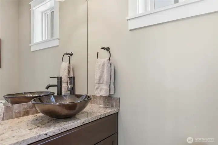 1/2 bath on main level.