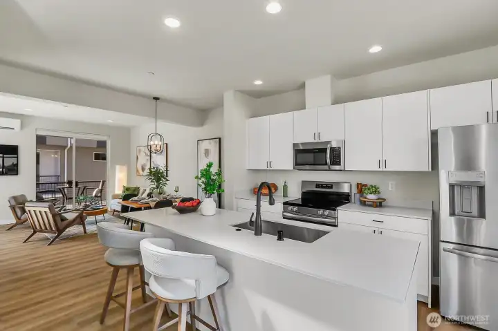 The chef of the house is always part of the action with the great-room living!