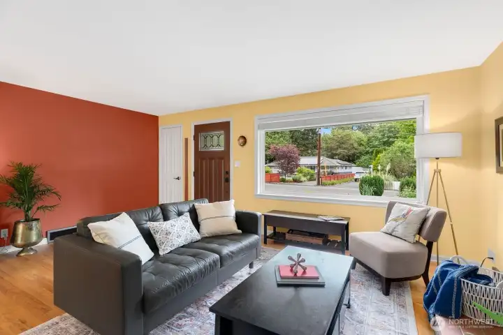 Home is set back from the street, offering a comfortable sense of privacy.