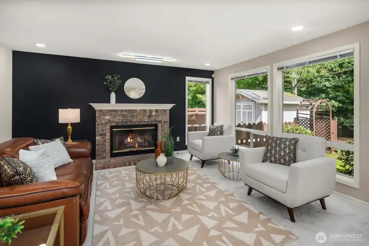 Another angle of the family room showcases the generous layout, abundant natural light, and seamless flow to the backyard, making this the kind of space that naturally becomes the heart of daily living.