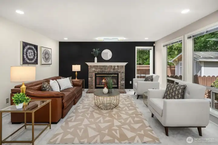 The family room's open proportions, designer finishes, and dual exposure to natural light create a space that feels equally well-suited for relaxed evenings at home or effortless entertaining with friends and family.