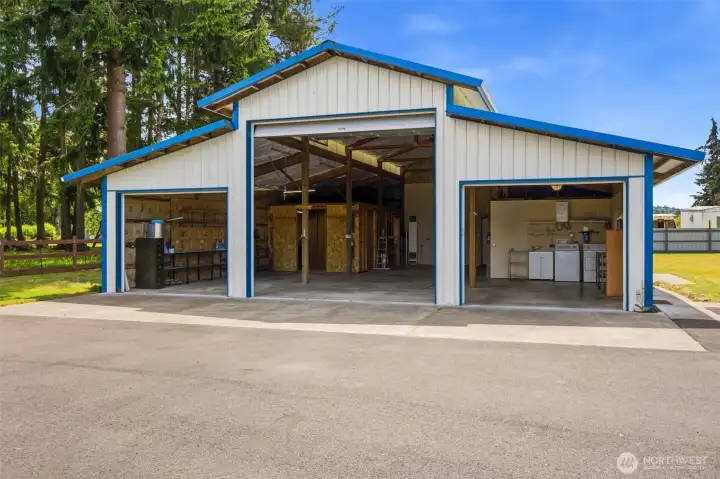 1,920 sf 3-bay Shop with RV hook-up, partially finished ADU, 3/4 bathroom, and more!
