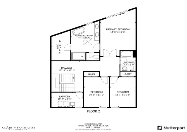 Upper level floorplan