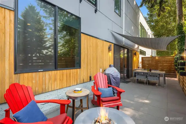 Enjoy multiple uses in this generous patio space.