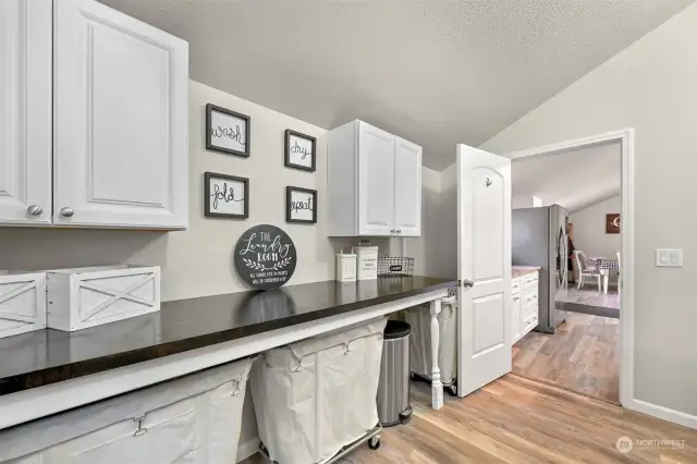 Laundry room folding area.