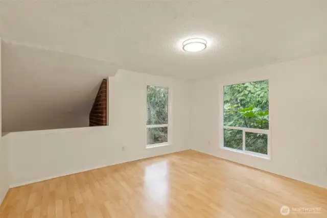 Loft style home office is just far enough removed from distractions.