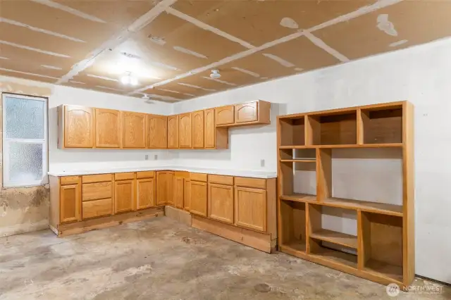 Newer furnace, and attached garage with cabinets for extra storage.