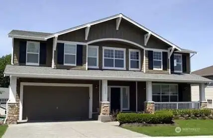 Lot 1-Rainier front detail with columns & stone.