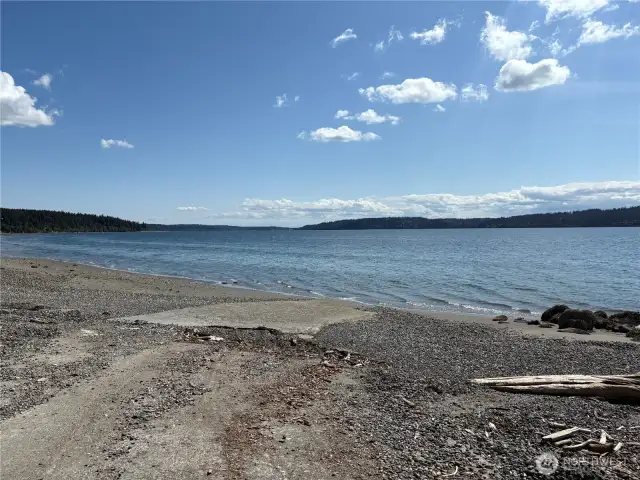 Put your boat in the water - concrete rampmakes it easy to not get your trailer stuck.