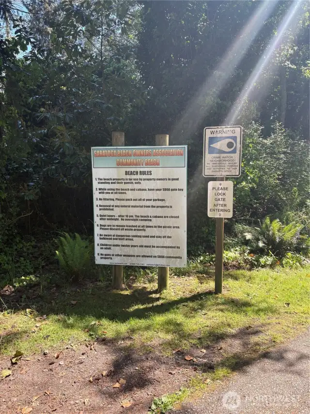 Beach rules