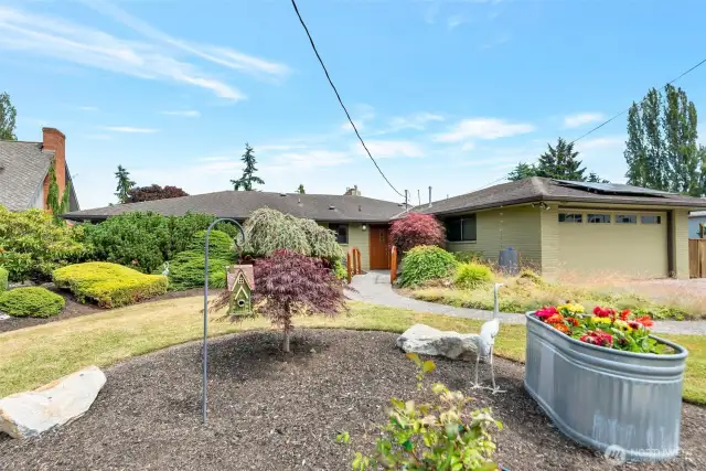 Beautifully landscaped front yard